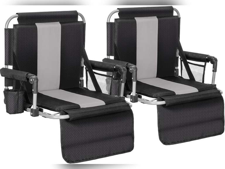 ALPHA CAMP Stadium Seat Chair for Bleachers with Back & Arm Rest 90