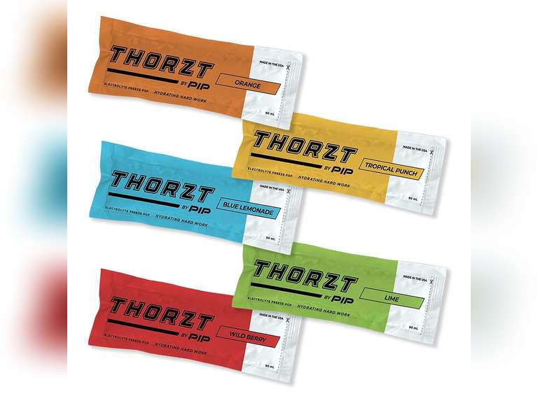 THORZT Assorted Electrolyte Freeze Pops, 3 fl. oz., 10 Tubes/Bag, 15 Bags/Carton (ICEMIX) 81