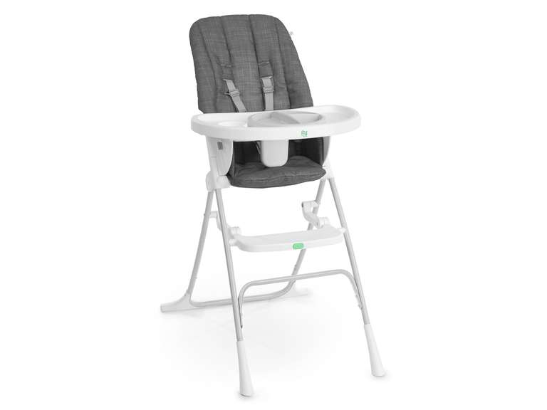Ingenuity: ity by Ingenuity Sun Valley Compact Folding High Chair, Food-Grade Safe Plate, Safety Harness, for Ages 6 Months and Up, Unisex - Grey 60