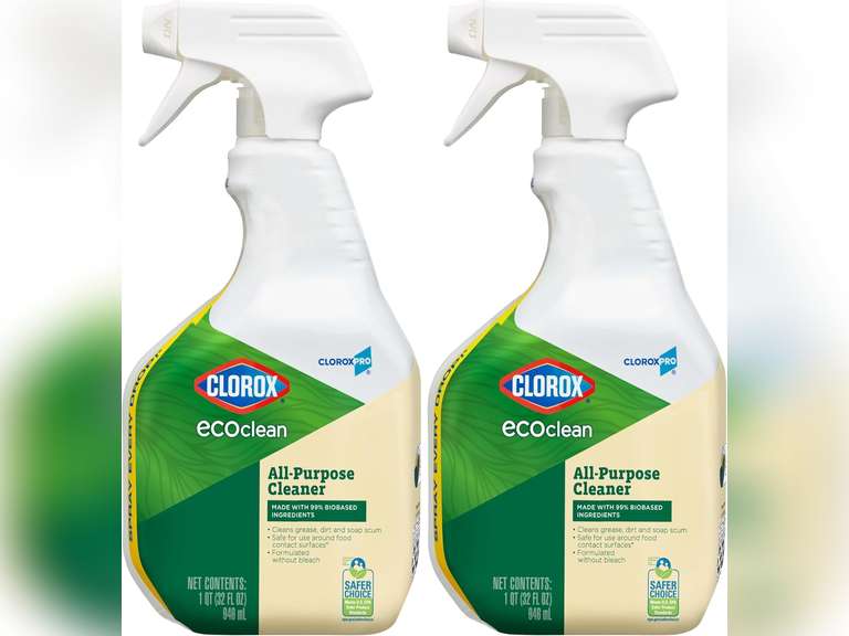 CLOROX CloroxPro EcoClean All-Purpose Cleaner Spray Bottle, 32 Fluid Ounces (Pack of 2) 12
