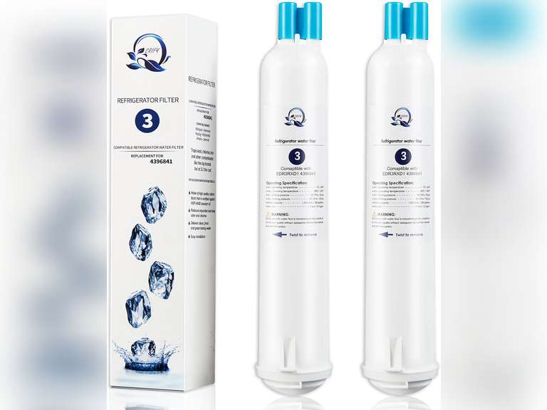 4396841 Refrigerator Water Filter Replacement Compatible with Whirlpool EDR3RXD1 EDR3RXD1B KAD3RXD1 WHR3RXD1 4396841 4396710, Everydrop Filter 3 P1WB2 P2RFWG2,Kenmore 46-9083 46-9030 26