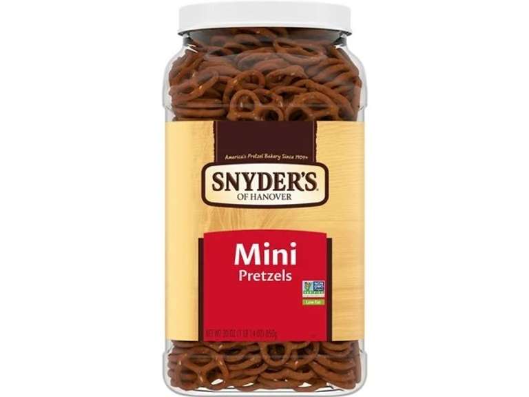 Snyder's of Hanover Mini Pretzels, 30 oz Canister, BB 09/25 13