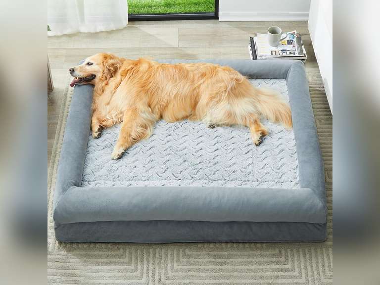(Similar)26 x41 x7 Dog Bed, Washable Dog Couch with Removable Waterproof Cover, Orthopedic Large Pet Sofa Bed with Bolster Sides for Sleeping 38