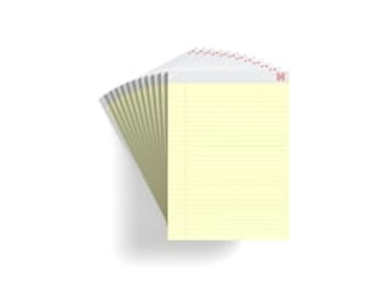 Staples 8-1/2 in. W. X 11 in. H. 50-Sheet Yellow Top Bound Legal Pad 12-Pack - All 15