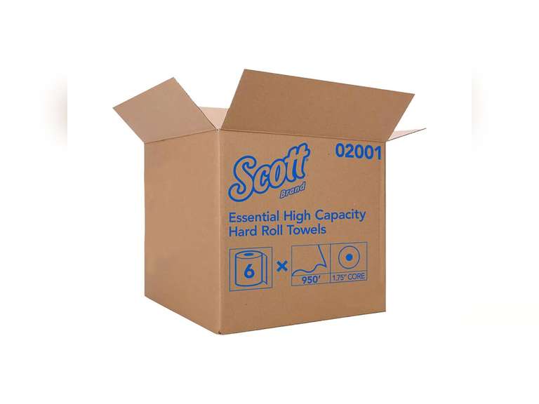Scott Essential Hard Roll Towels 1 ply 6 pk 85