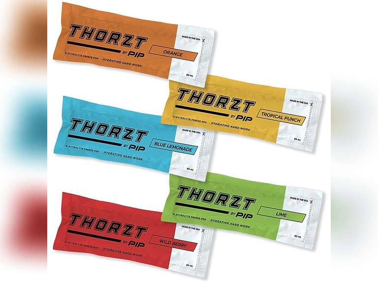 THORZT Assorted Electrolyte Freeze Pops, 3 Fl. Oz., 10 Tubes/Bag, 15 Bags/Carton (ICEMIX) 81