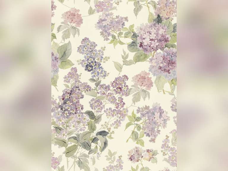 Floral Wallpaper Peel and Stick Modern, Purple Lilac Flower Wall Paper, Vintage Self Adhesive Wallpapers for Bedroom or Furniture Decor, Removable Renter Friendly Contact Paper 120" X17.3" 15