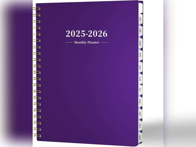 Ymumuda Planner - Monthly Planner 2024-2026, JAN.2025 to DEC.2026, 8.5" x 11", Large Planner with Spiral Bound, Perfect for School & Office Schedule, Purple 6
