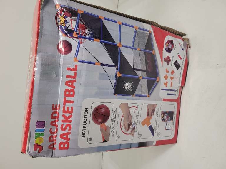 JOYIN Arcade Basketball Game Set with 4 Balls and Hoop for Kids 3 to 12 Years Old Indoor Outdoor Sport Play - Easy Set Up - Air Pump Included - Ideal for Competition 40