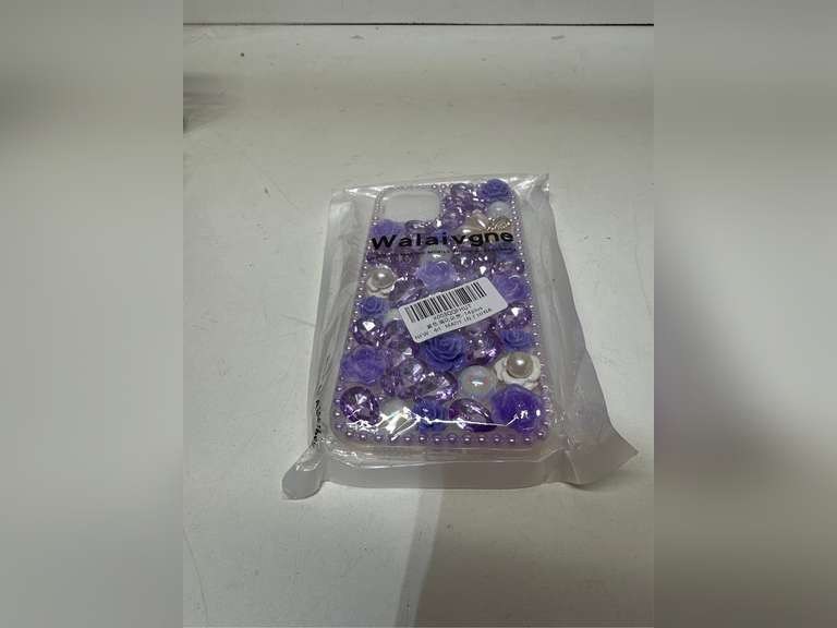 for iPhone 14 Plus Case for Women Shiny Luxury Bling Phone Case with Glitter Sparkle Crystal Rhinestone Diamond Gems on Hard Back Soft Edge TPU Cover for Girly Girls 6.7" -Purple 19