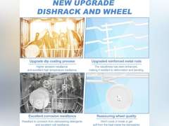 Upgrade OEM 808602302 Dishwasher Lower Dishrack Intended for Frigidaire, Fit for Kenmore Dishwasher Rack 1-Year Service Equipped with 154174501 Wheels Replace Part Number 154432602 154432601 154319706 107
