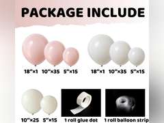 142Pcs Sand White Neutral Pink Balloon Garland Arch Kit, Nude Blush Dusty Pink Balloons for Retro Boho Wedding Baby Shower Bridal Shower Gender Reveal Anniversary Engagements Birthday Party Decoration 15