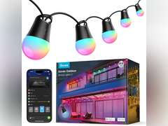 Govee Smart Outdoor String Lights 2, 144ft RGBIC Outdoor Lights with Dimmable Warm White LED Bulbs, 47 Scene Modes for Patio, Backyard, Balcony, IP65 Waterproof, Works with Alexa, Google Assistant 170
