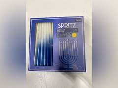 45ct 6" Hanukkah Wax Menorah Candles Blue Silver Ombre - Spritz 8