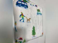 Christmas Scene Printed Plush Throw Blanket Ivory - Wondershop 10