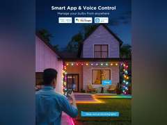 Govee Smart Outdoor String Lights 2, 144ft RGBIC Outdoor Lights with Dimmable Warm White LED Bulbs, 47 Scene Modes for Patio, Backyard, Balcony, IP65 Waterproof, Works with Alexa, Google Assistant 170