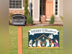 Big Dot of Happiness Holy Nativity - Manger Scene Religious Christmas Yard Sign Lawn Decorations - Merry Christmas Party Yardy Sign 27