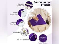 Ymumuda Planner - Monthly Planner 2024-2026, JAN.2025 to DEC.2026, 8.5" x 11", Large Planner with Spiral Bound, Perfect for School & Office Schedule, Purple 6