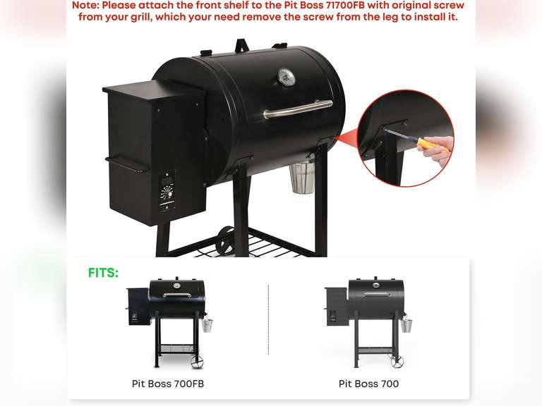 Stanbroil Folding Front Shelf for Pit Boss 700FB Wood Fired Pellet Grill, Grill Accessories Fit for Pit Boss 71700FB Part 30