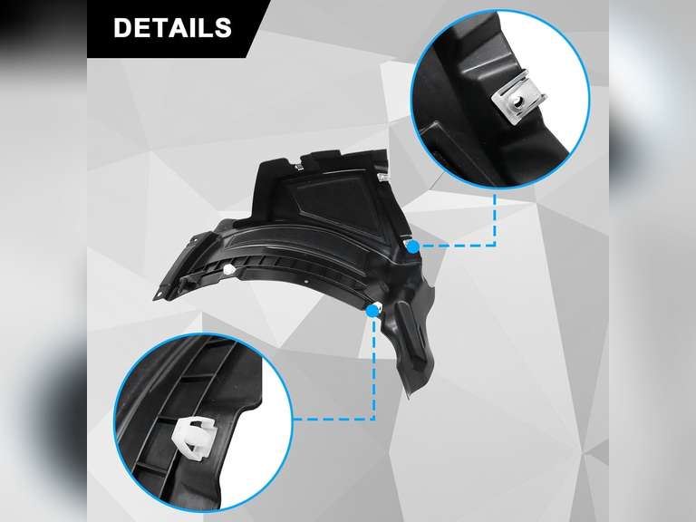 1 Pair Front Section Fender Liners Compatible with Audi A6 Quattro S6 2012-2015 Replace# 4G0853888C 4G0853887C AU1243100 AU1242100 LH & RH Front Section Wheel Fender Flare 73