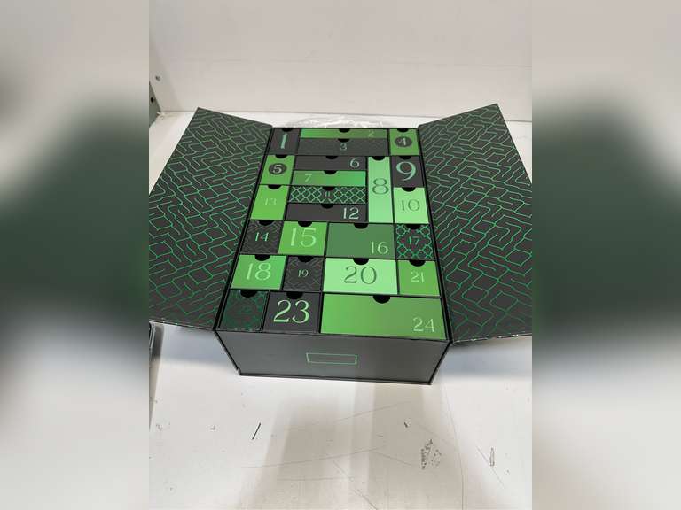 AVUX DIY Advent Calendar Empty Box with Drawer A Green Colored with 24 Drawers Luxury Gift Box with Magnetic Closure and Ribbon for Gifts A Large & Gift Box for Men, Women, and Parents 30