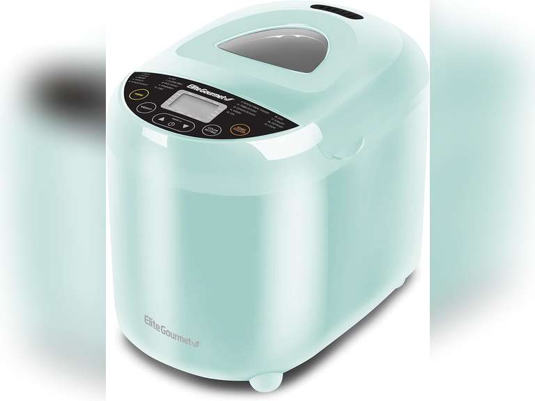 Elite Gourmet EBM8103M Programmable Bread Maker Machine 3 Loaf Sizes, 19 Menu Functions Gluten Free White Wheat Rye French and more, 2 Lbs, Mint 74