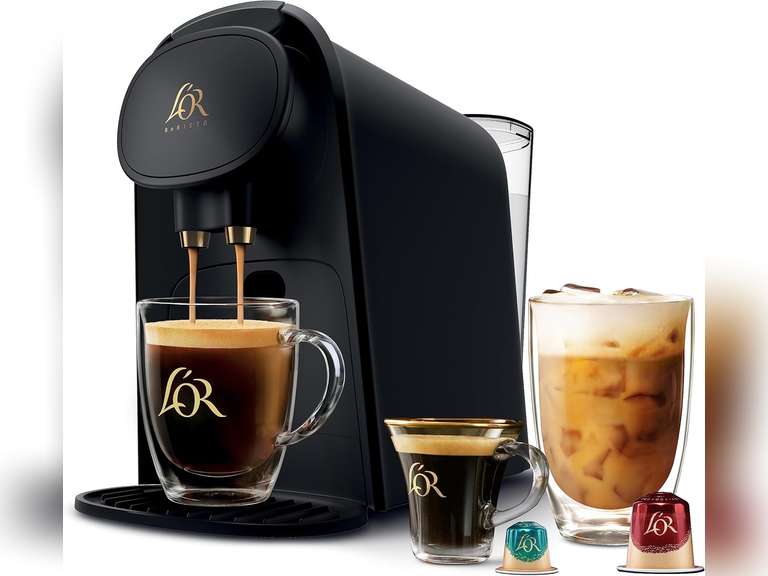 L'OR Barista System Coffee and Espresso Machine Combo by Philips, Matte Black 188