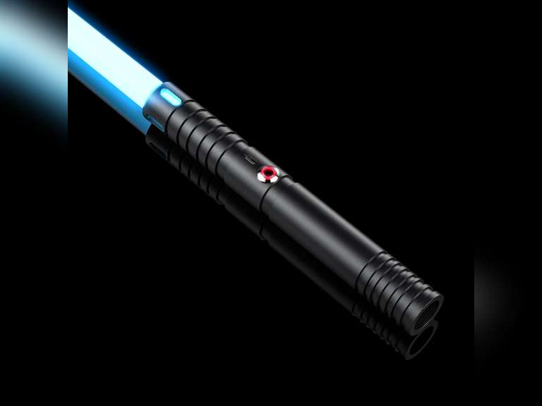 Lightsaber,LED Lightsaber, Dueling Lightsaber for Adults, Kids, Lightsabers for 3 Modes, Light Saber with 15 RGB Colors, Lightsaber Toy for Children's Day Halloween, 1 Pack(Black-B) 40