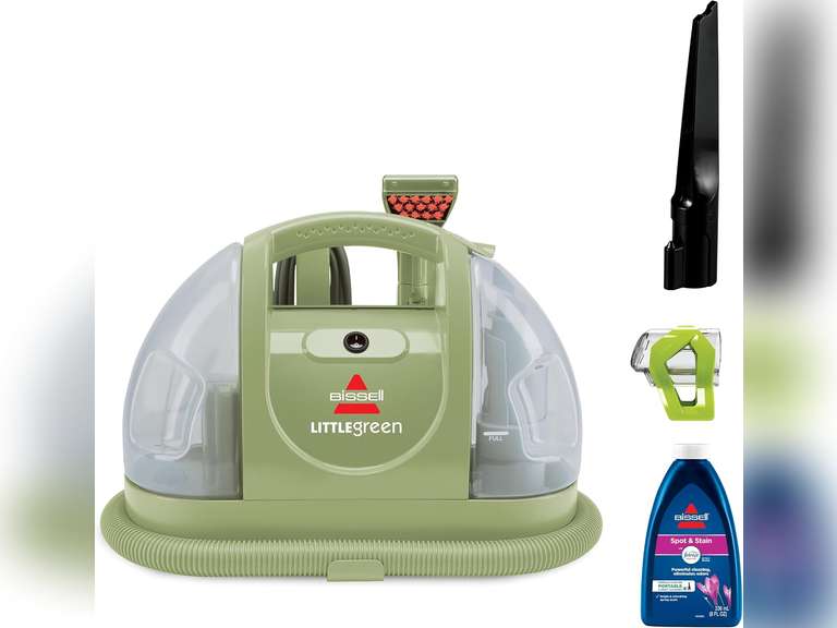 BISSELL Little Green Multi-Purpose Portable Carpet and Upholstery Cleaner, Car and Auto Detailer, with Exclusive Specialty Tools, Green, 1400B 124