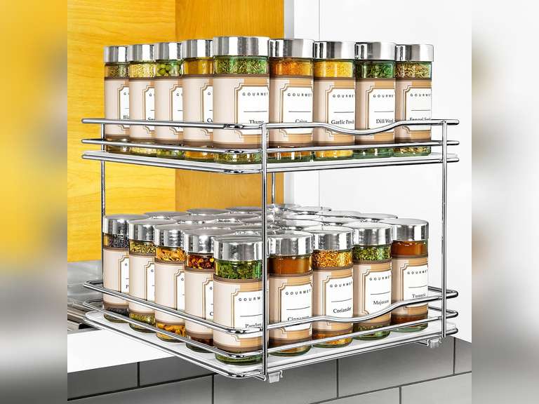 LYNK PROFESSIONAL Pull Out Spice Rack Organizer for Inside Kitchen ...