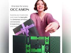 AVUX DIY Advent Calendar Empty Box with Drawer A Green Colored with 24 Drawers Luxury Gift Box with Magnetic Closure and Ribbon for Gifts A Large & Gift Box for Men, Women, and Parents 30