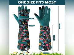 (Similar model)Gardening Gloves for Women, Breathable Long Garden Gloves with Grip, Thorn-Proof Leather Work Gardening Gloves M 13