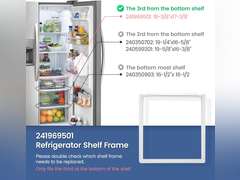 241969501 Refrigerator Shelf Frame without Glass fit for Frigi-daire Refrigerator Replaces AP4433007, AH2363832, 1512992, FFSS2615TE0, LFSS2612TE0 Shelf Frame by Fetechmate 25