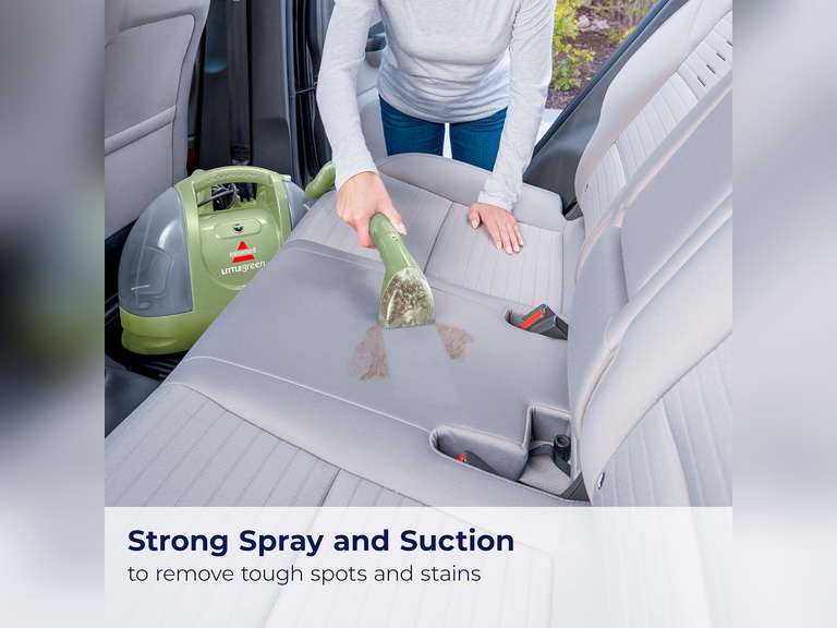 BISSELL Little Green Multi-Purpose Portable Carpet and Upholstery Cleaner, Car and Auto Detailer, with Exclusive Specialty Tools, Green, 1400B 100