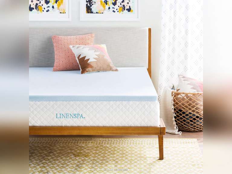 Linenspa 2 Inch Memory Foam Mattress Topper, Gel Infused Twin Mattress Topper, CertiPUR-US Certified Twin 2 inch Topper 41