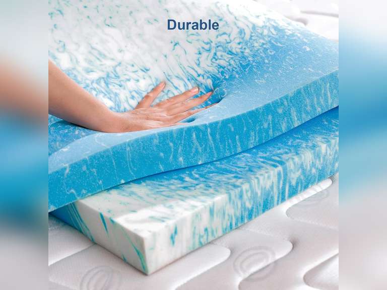 2 Inch Gel Memory Foam Mattress Topper, Queen Size Cooling Bed Topper for Back Pain & Pressure Relief 49