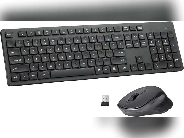 Qrt Keyboard (Another model, see pictures)Wireless Keyboard and Mouse Combo, Quiet ...