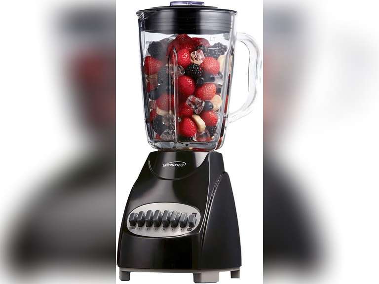 Brentwood JB-920B 12-Speed + Pulse Blender with Glass Jar, White 36