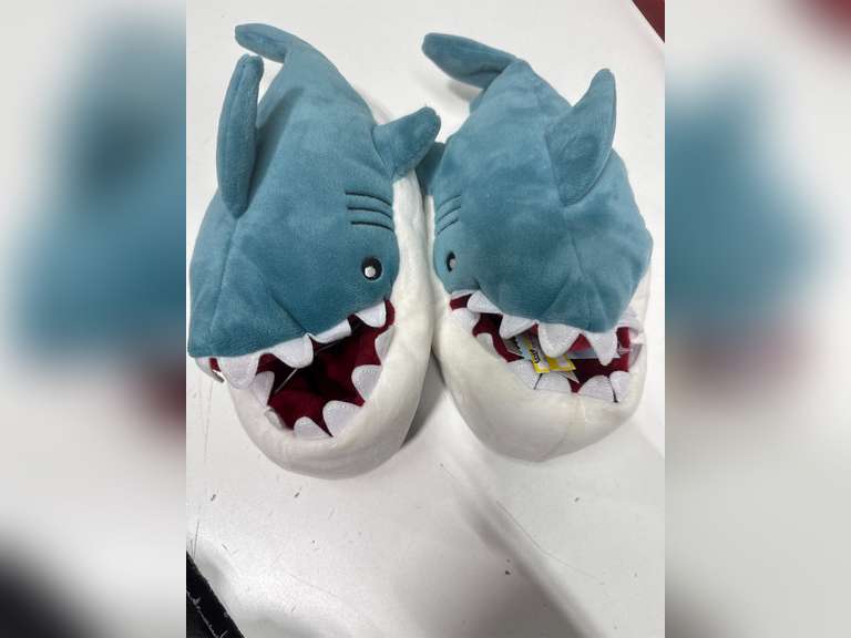 Kids. Shark Blue S: Machine Washable, Slip-On, Non-Marking Sole, Small 20