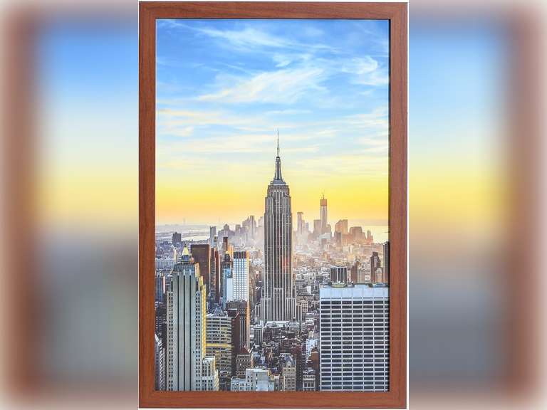 Frame Amo Walnut Brown 20 x24 Picture or Poster Frame, 1 inch Wide Border, Smooth Finish, Acrylic Front 30