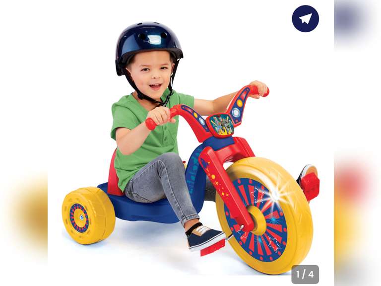 Fly Wheels Disney Toy Story Ride-On 10" Tricycle with Sounds - Toddler Bike Trike, Ages 18-36M, for Kids 33 -35 Tall - 35 lbs. Weight Limit 30