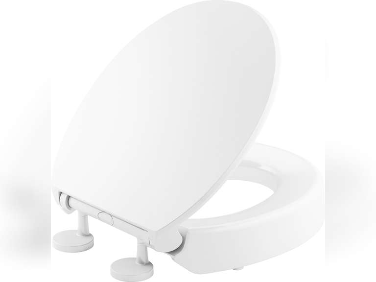 KOHLER Hyten Plastic White Round Soft Close Toilet Seat 50