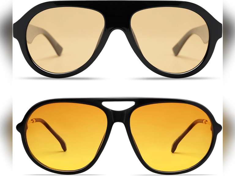 VANLINKER Retro Yellow/Orange Sunglasses for Men Women VL9750+9824 27