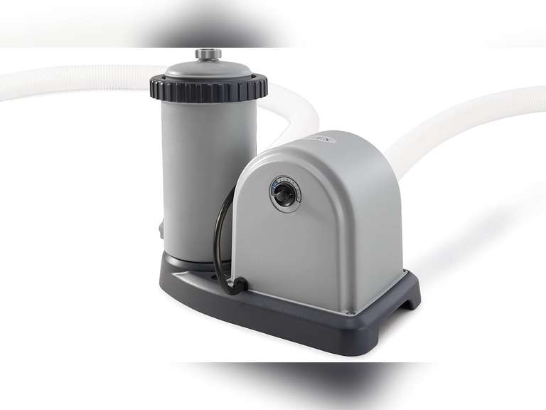 INTEX 28635EG C1500 Krystal Clear Cartridge Filter Pump for Above Ground Pools:1500 GPH Pump Flow Rate Improved Circulation and Filtration Easy Installation Water Clarity Easy-to-Clean 1,500 Gallons Per Hour Filter Pump 86