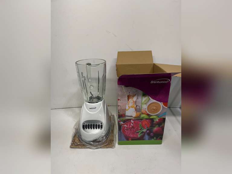 Brentwood JB-920B 12-Speed + Pulse Blender with Glass Jar, White 36