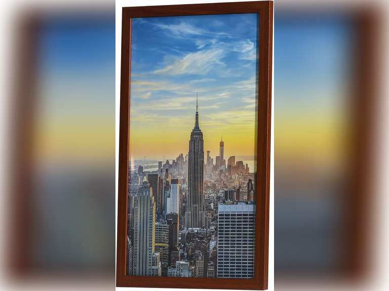 Frame Amo Walnut Brown 20 x24 Picture or Poster Frame, 1 inch Wide Border, Smooth Finish, Acrylic Front 30