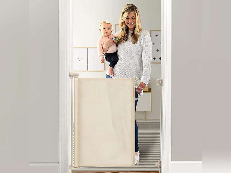 Momcozy Retractable Baby Gate, 33" Tall, Extends up to 55" Wide, Child Safety Baby Gates for Stairs, Doorways, Hallways, Indoor, Outdoor 41
