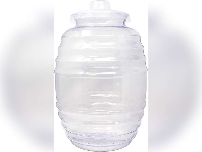 Made In Mexico Vitrolero Tapadera 3 Gallon Aguas Frescas Water Plastic Barrel Juice Beverage Container Jug with Lid, 11 L Clear - BPA Free 29