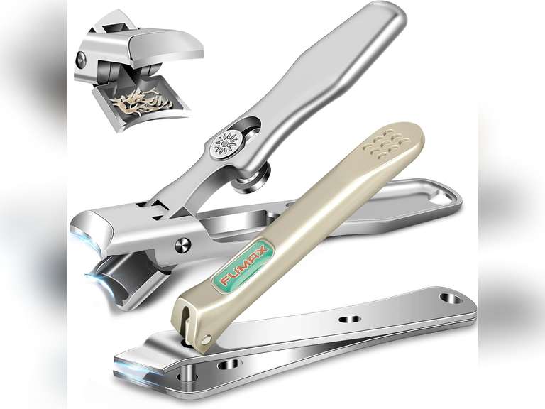 Nail Clippers for Men Thick Nails with Catcher, Upgraded Slanted Ingrown Toenail Clippers for Seniors, No Splash Fingernail Clipper with Wide Jaw Opening, Heavy Duty Nail Clipper for Thick Toenails 14