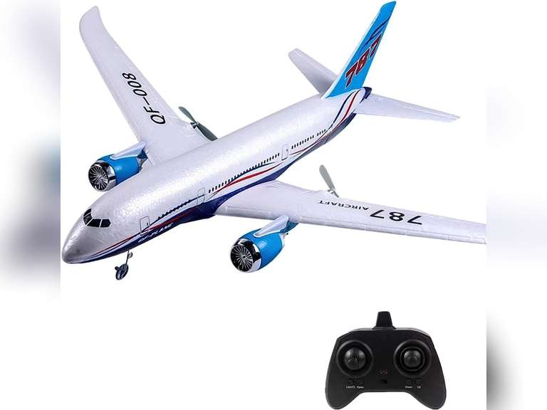 RTF RC Plane, 3CH Remote Control 787 dreamliner Airplane Indoor Outdoor 2.4GHz Radio Control Aircraft for Kids Boys Beginner 75